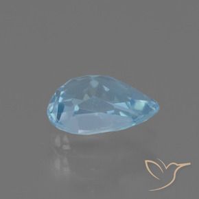 Topázio Céu azul Natural 0.90ct, Formato de pêra, VS