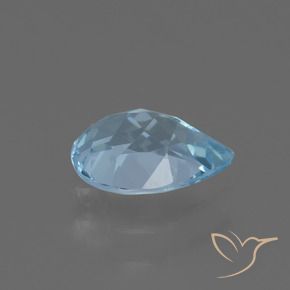 Topázio Céu azul Natural 0.83ct, Formato de pêra, VVS-VS