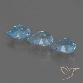 Pedras preciosas de Topázio Azul Suíço natural de 2.17 ct, Formato de pêra, VVS-VS