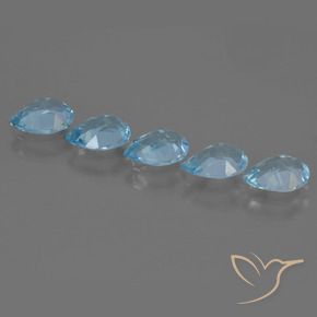 Pedras preciosas de Topázio Azul Suíço natural de 3.60 ct, Formato de pêra, VVS-VS
