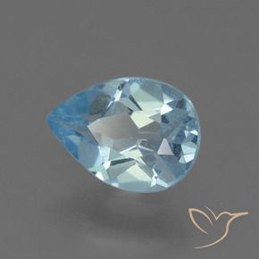 Topázio Céu azul Natural 0.82ct, Formato de pêra, VS