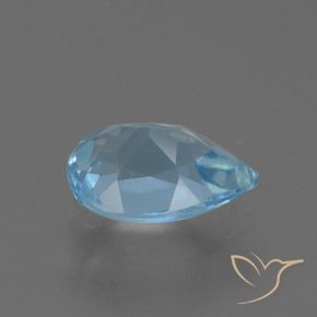 Topázio Céu azul Natural 0.82ct, Formato de pêra, VS