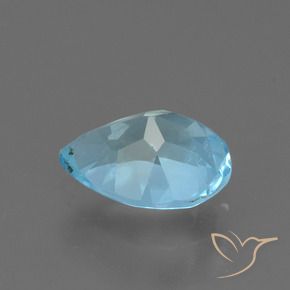 Topázio Céu azul Natural 0.82ct, Formato de pêra, VS
