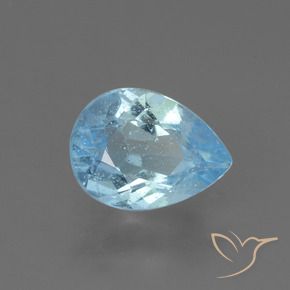 Topázio Céu azul Natural 0.86ct, Formato de pêra, VS