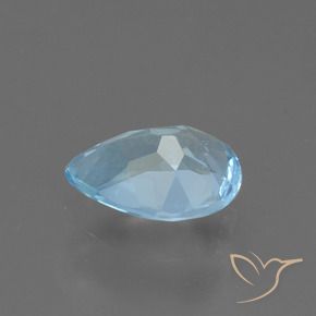 Topázio Céu azul Natural 0.86ct, Formato de pêra, VS