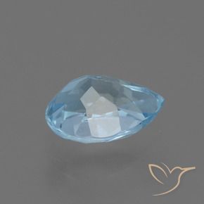 Topázio Céu azul Natural 0.88ct, Formato de pêra, VS