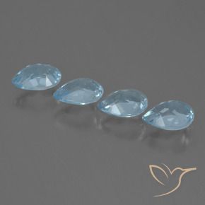 Pedras preciosas de Topázio Céu azul natural de 3.17 ct, Formato de pêra, VVS-VS