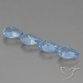 Pedras preciosas de Topázio Céu azul natural de 3.32 ct, Formato de pêra, VVS-VS