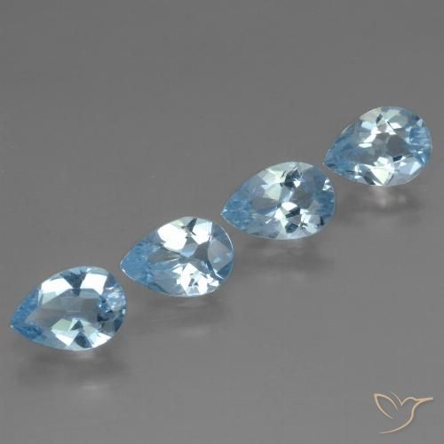 3.08ctw Natural Azul Suíço Topázio, Formato de pêra, VS
