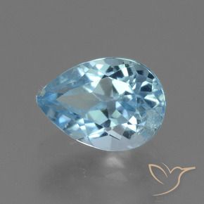 Topázio Céu azul Natural 1.10ct, Formato de pêra, VS
