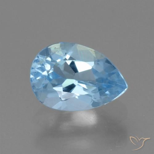 0.94ct Natural Céu azul Topázio, Formato de pêra, VS