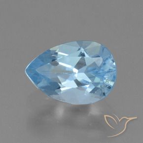 Topázio Céu azul Natural 0.94ct, Formato de pêra, VS