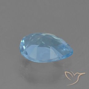 Topázio Azul Suíço Natural 0.88ct, Formato de pêra, VS