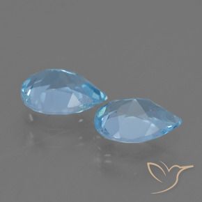 Pedras preciosas de Topázio Céu azul natural de 1.59 ct, Formato de pêra, VS