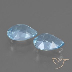 Pedras preciosas de Topázio Céu azul natural de 1.63 ct, Formato de pêra, VVS-VS