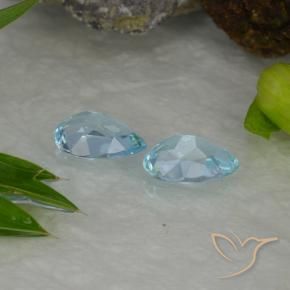 Pedras preciosas de Topázio Céu azul natural de 1.65 ct, Formato de pêra, VVS-VS