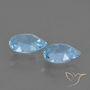 Pedras preciosas de Topázio Céu azul natural de 1.53 ct, Formato de pêra, VS