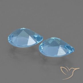 Pedras preciosas de Topázio Céu azul natural de 1.66 ct, Formato de pêra, VS