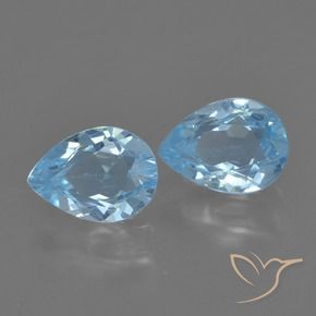Pedras preciosas de Topázio Céu azul natural de 1.71 ct, Formato de pêra, VVS-VS