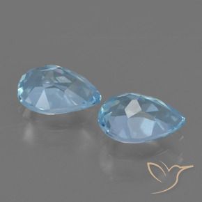 Pedras preciosas de Topázio Céu azul natural de 1.71 ct, Formato de pêra, VVS-VS