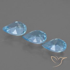 Pedras preciosas de Topázio Céu azul natural de 2.20 ct, Formato de pêra, VS