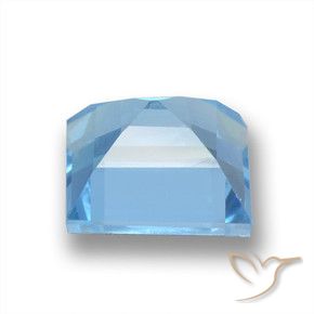 Topázio Azul Suíço Natural 2,25ct, Quadrado, VVS-VS