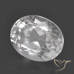 Topázio Branco Natural 3.85ct, oval, VVS-VS