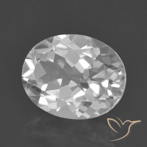 Topázio Branco Natural 3.13ct, oval, VVS-VS