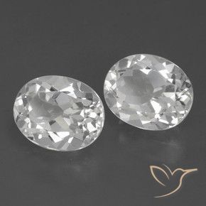 Pedras preciosas de Topázio Branco natural de 6.64 ct, oval, VVS-VS