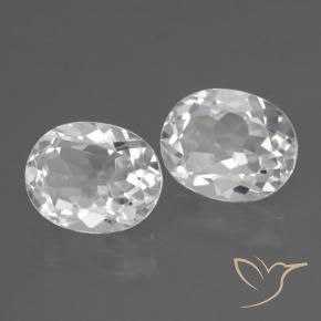 Pedras preciosas de Topázio Branco natural de 6.37 ct, oval, VVS-VS