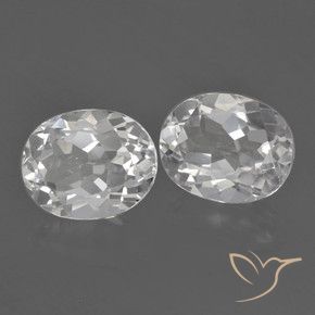 Pedras preciosas de Topázio Branco natural de 6.39 ct, oval, VVS-VS