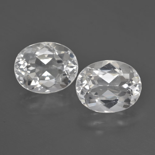 Pedras preciosas de topázio branco natural de 7,63 ct, corte oval, VVS-VS