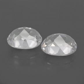 Pedras preciosas de topázio branco natural de 7,63 ct, corte oval, VVS-VS