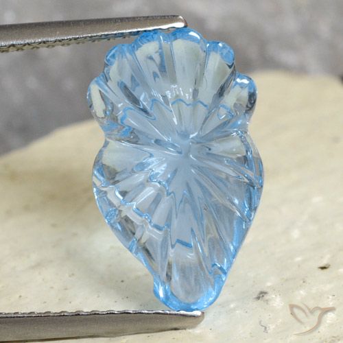 5.96ct Natural Céu azul Topázio, Chique, Transparente