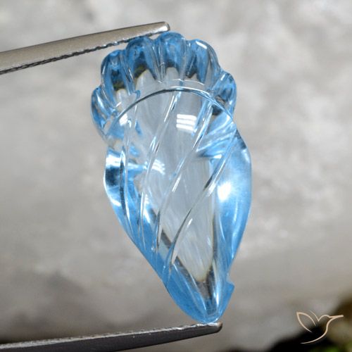 15.40ct Natural Azul Suíço Topázio, Chique, Transparente