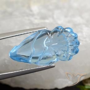 Topázio Azul Suíço Natural 15.40ct, Chique, Transparente