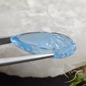 Topázio Azul Suíço Natural 15.40ct, Chique, Transparente