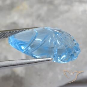 Topázio Céu azul Natural 12.94ct, Chique, Transparente
