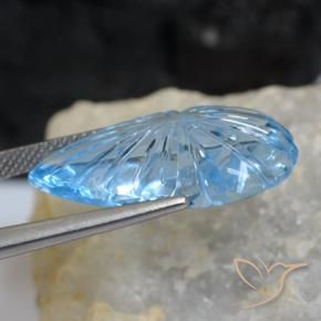 Topázio Céu azul Natural 16.56ct, Chique, Transparente