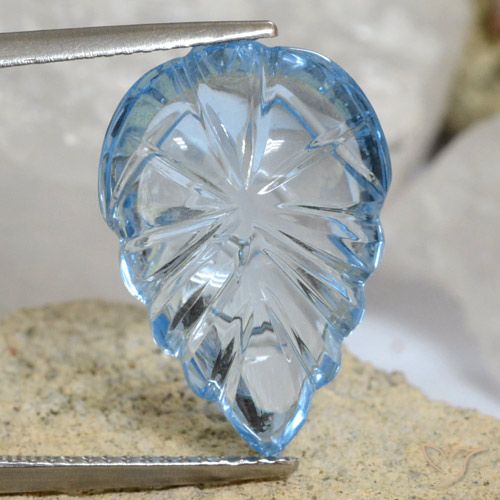12.38ct Natural Azul Suíço Topázio, Chique, Transparente