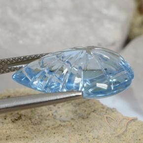 Topázio Azul Suíço Natural 12.38ct, Chique, Transparente