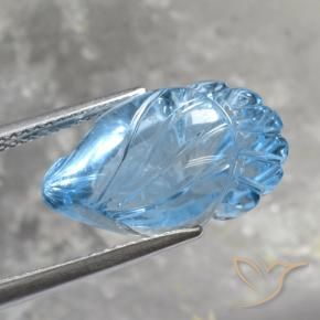 Topázio Azul Suíço Natural 12.38ct, Chique, Transparente