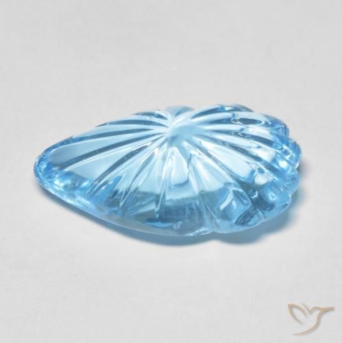 Topázio Céu azul Natural 12.83ct, Chique, Transparente