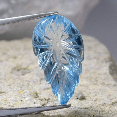 13.93ct Natural Azul Suíço Topázio, Chique, Transparente