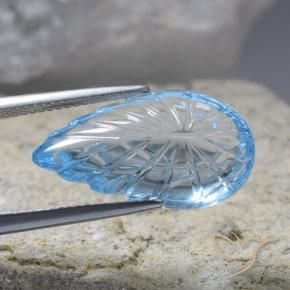 Topázio Azul Suíço Natural 13.93ct, Chique, Transparente