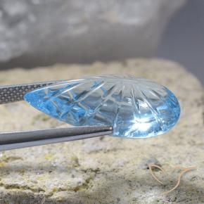 Topázio Azul Suíço Natural 13.93ct, Chique, Transparente