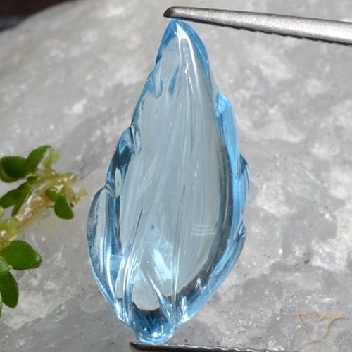 6.92ct Natural Céu azul Topázio, Chique, Transparente