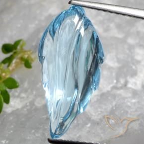 Topázio Céu azul Natural 6.92ct, Chique, Transparente