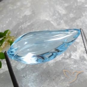 Topázio Céu azul Natural 6.92ct, Chique, Transparente