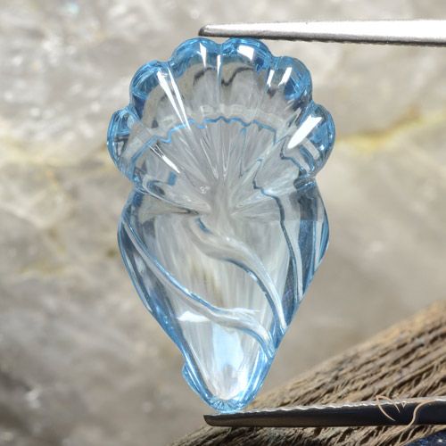 10.88ct Natural Céu azul Topázio, Chique, Transparente